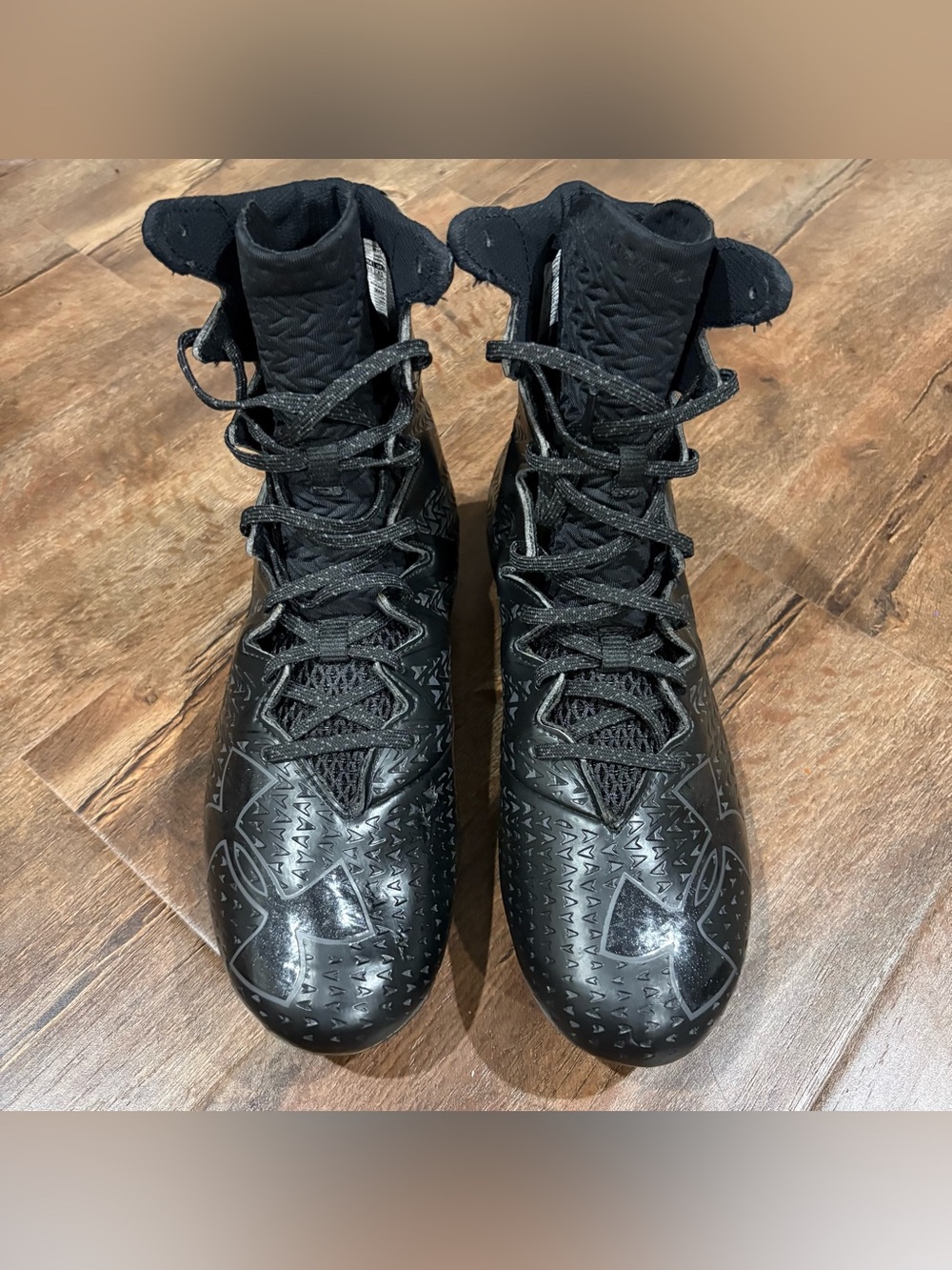 Under Armour Highlight MC Football Cleats Black High Top Men’s 9.5